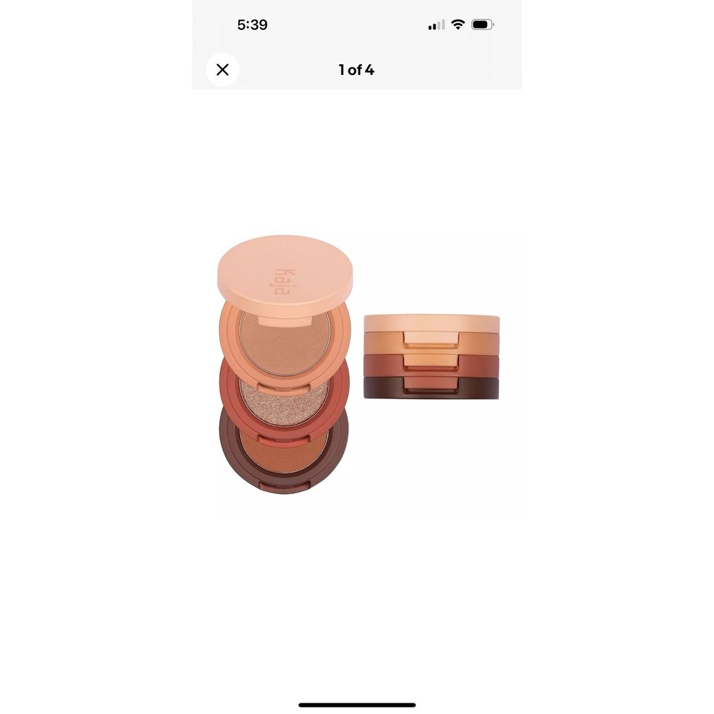 Kaja Beauty Bento Bouncy Shimmer Eyeshadow Trio Shade #10 Spiked  Ginger In Box